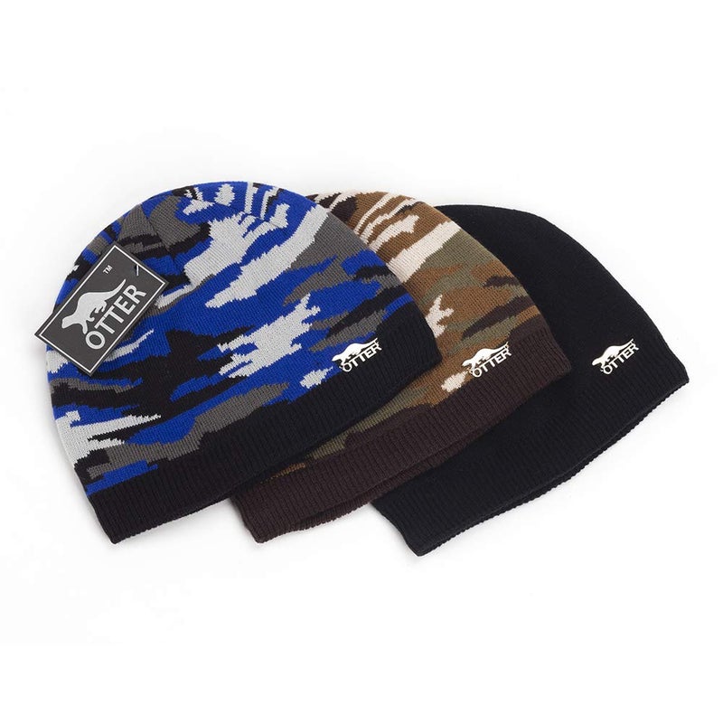OTTER Waterproof, Windproof, Breathable - Beanie Knit Hat for Cold Weather Available in 7 Colours (Black) - Image 4